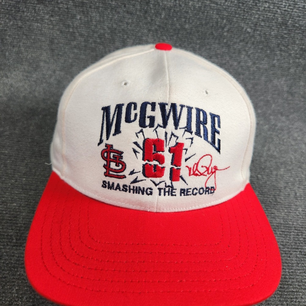 Vintage St Louis Cardinals Hat Men Snapback Mark Mcguire Homerun Twins USA Made